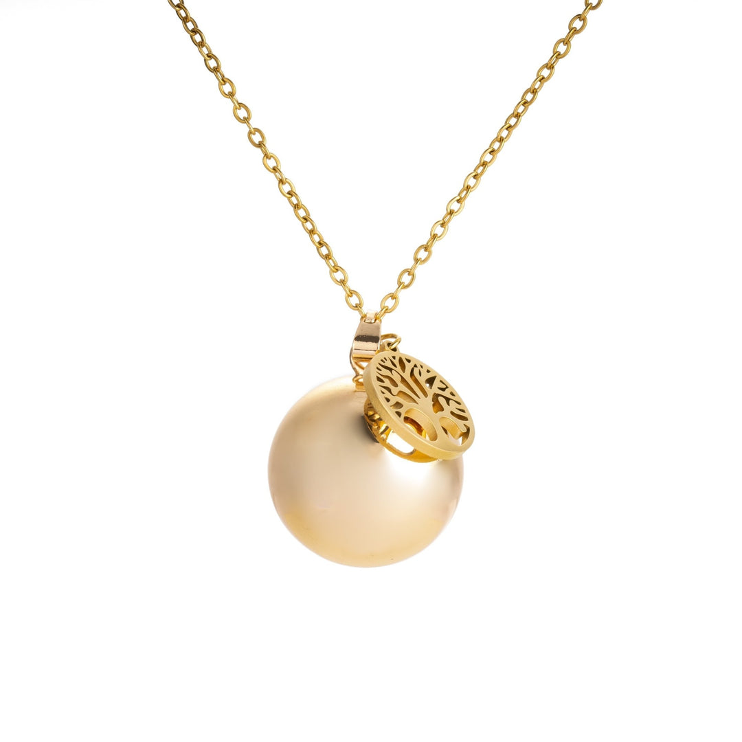 Personalized Pregnancy Bola Pendant Necklace - ALMAGIOIELLI
