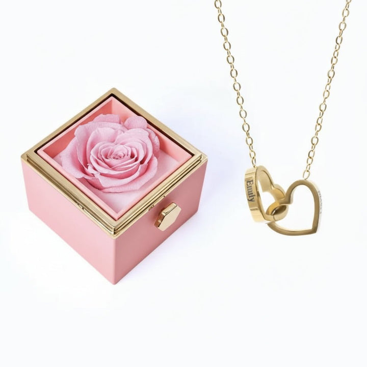 Rosa Eterna - Cofanetto Romantico + Collana Personalizzata - ALMAGIOIELLI