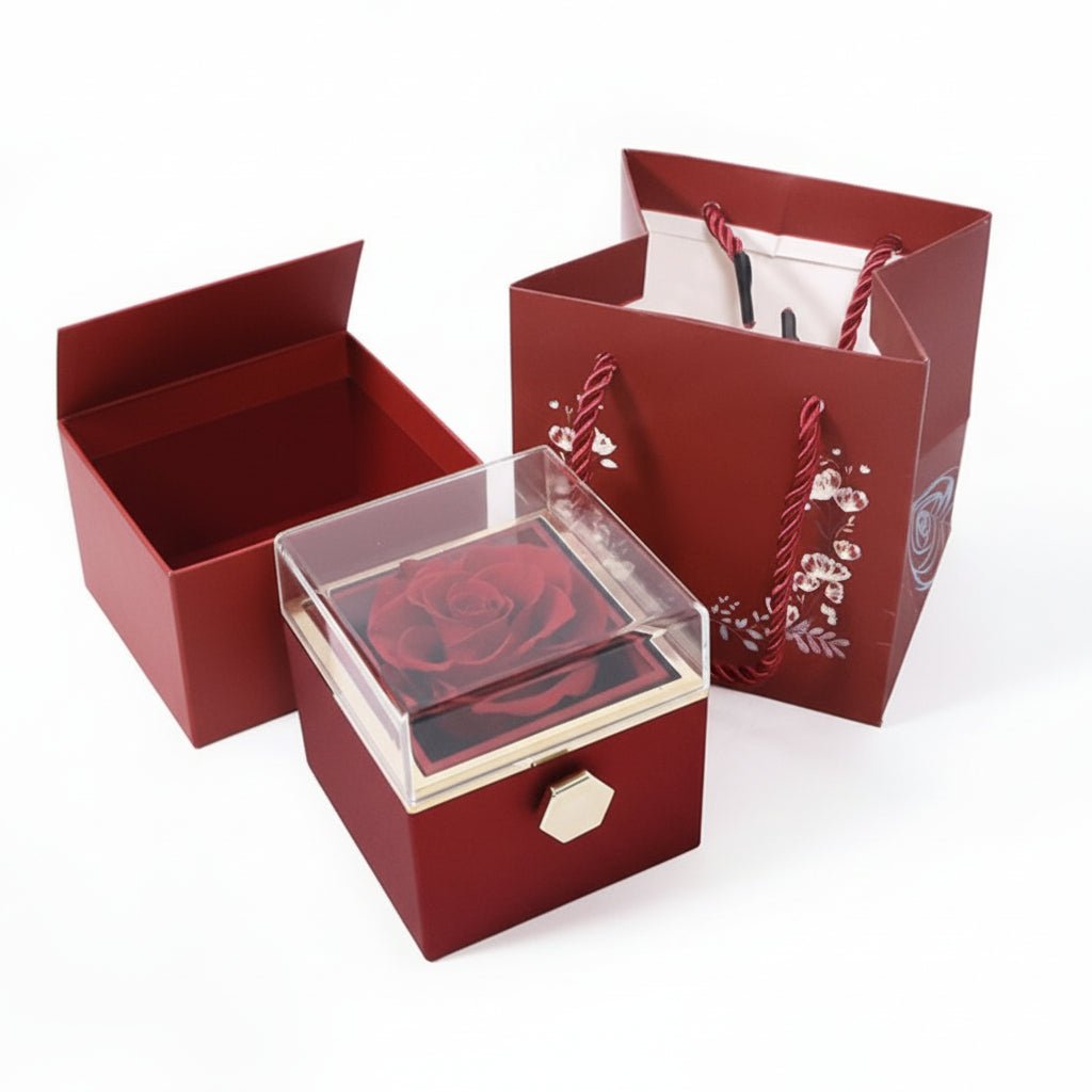 Rosa Eterna - Cofanetto Romantico + Collana Personalizzata - ALMAGIOIELLI