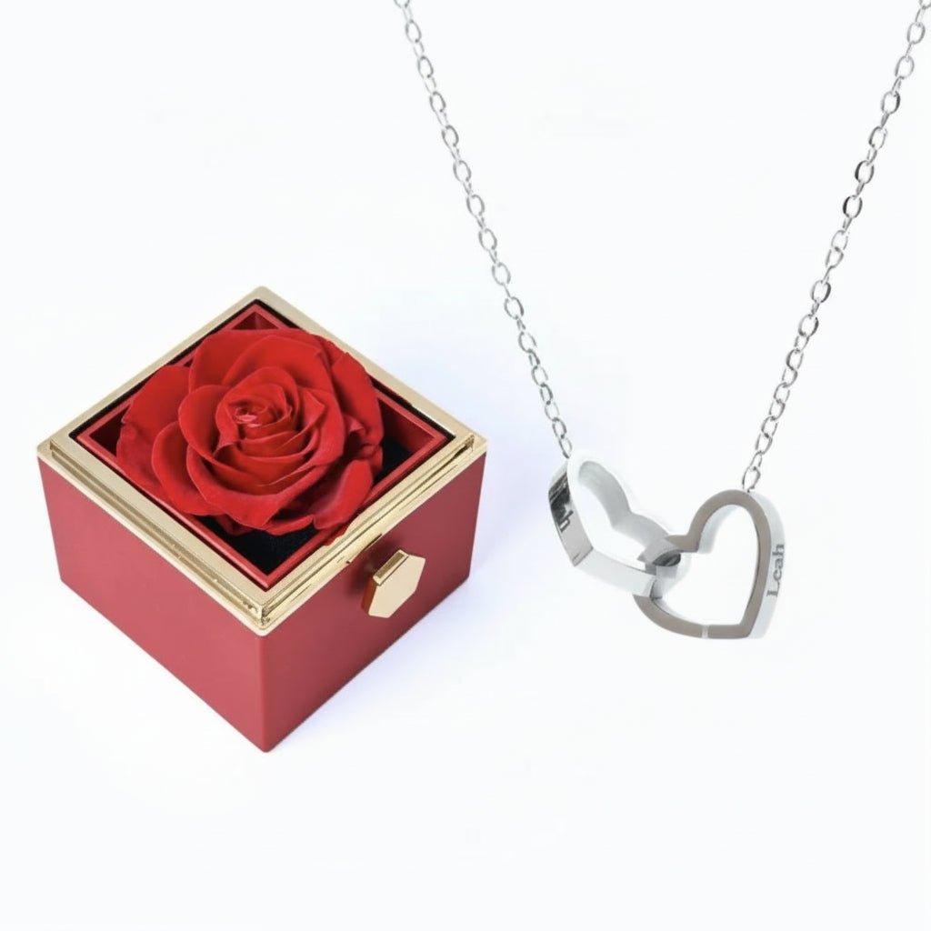 Rosa Eterna - Cofanetto Romantico + Collana Personalizzata - ALMAGIOIELLI