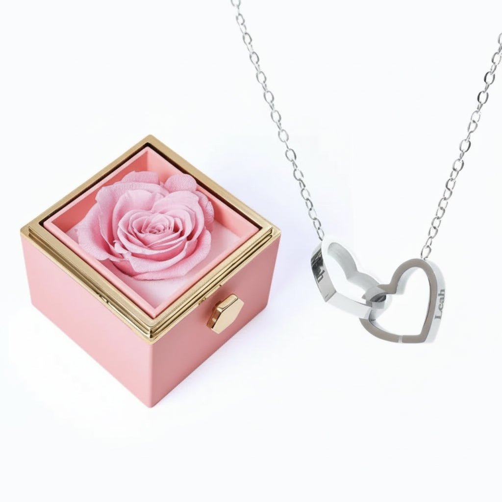 Rosa Eterna - Cofanetto Romantico + Collana Personalizzata - ALMAGIOIELLI