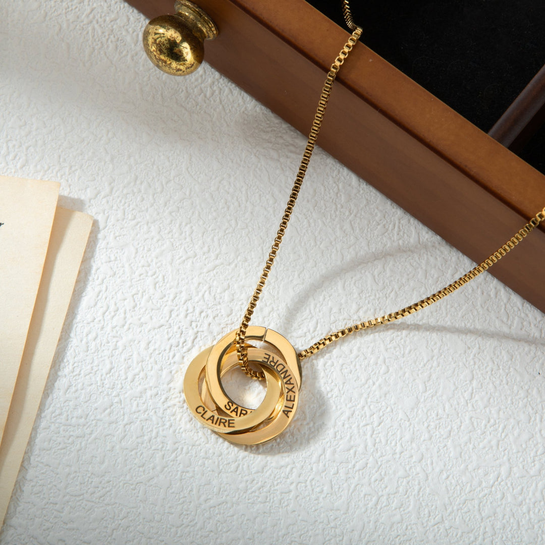 Russian Ring Pendant Necklace - ALMAGIOIELLI