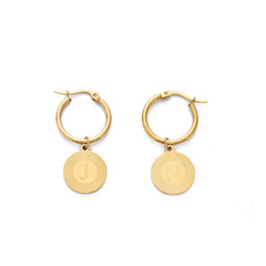 Sunburst Initial Earrings - ALMAGIOIELLI