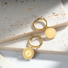 Sunburst Initial Earrings - ALMAGIOIELLI